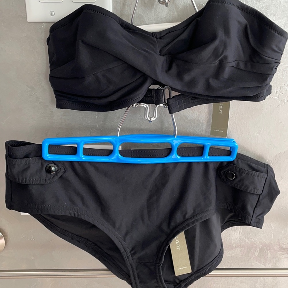 J. CREW Black Strapless Bikini